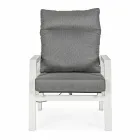 Liggende buitenfauteuil in stof en aluminium, 2 stuks - Nathy Viadurini