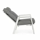 Liggende buitenfauteuil in stof en aluminium, 2 stuks - Nathy Viadurini