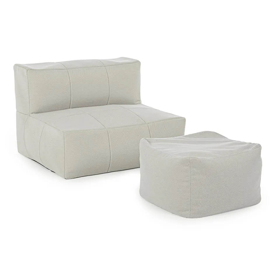 Buitenfauteuil bekleed met verwijderbare stof, Homemotion - Lydia Viadurini