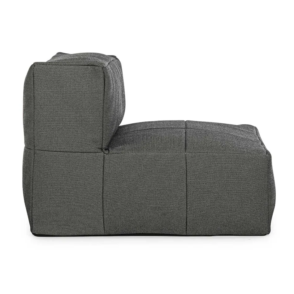 Buitenfauteuil bekleed met verwijderbare stof, Homemotion - Lydia Viadurini