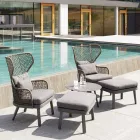 Varaschin Emma gestoffeerd buiten fauteuil van modern design Viadurini