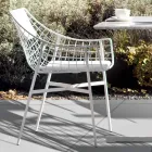 Varaschin Outdoor zomerfauteuil Design set in wit staal Viadurini
