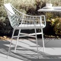 Varaschin Outdoor zomerfauteuil Design set in wit staal