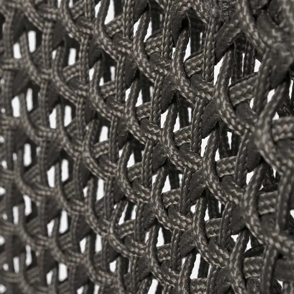 Tuinfauteuil met teakhouten poten en stoffen zitting, Homemotion - Chantall Viadurini