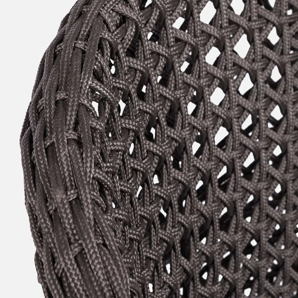 Tuinfauteuil met teakhouten poten en stoffen zitting, Homemotion - Chantall Viadurini