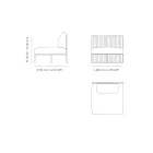 Tuinfauteuil met stoffen zitting en aluminium structuur Made in Italy - Juliediv Viadurini