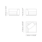 Tuinfauteuil met rechtse hoekstructuur Made in Italy - Rubik Viadurini