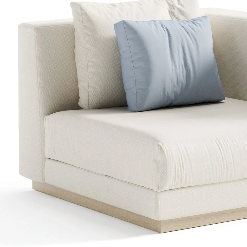 Tuinfauteuil met linkerhoekstructuur Gemaakt in Italië - Rubik Viadurini