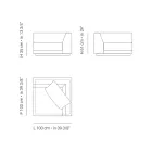 Tuinfauteuil met linkerhoekstructuur Gemaakt in Italië - Rubik Viadurini