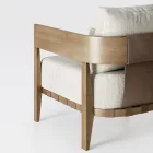 Tuinstoel met teakhouten frame gemaakt in Italië - Briga Viadurini