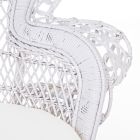 Luxe design tuinfauteuil in wit rotan voor buiten - Serafina Viadurini