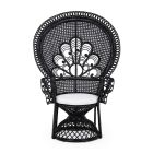 Luxe design buitentuinfauteuil in zwart rotan - Serafino Viadurini