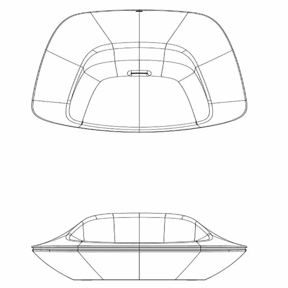 Hedendaagse design tuinstoel uit polyethyleen, Ufo van Vondom Viadurini