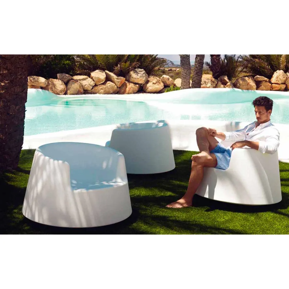 Modern design tuinzetel Roulette Vondom in polyethyleen Viadurini
