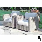 Fauteuil met de hand geweven tuinontwerp Elsa Viadurini