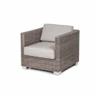 Fauteuil met de hand geweven tuinontwerp Elsa Viadurini