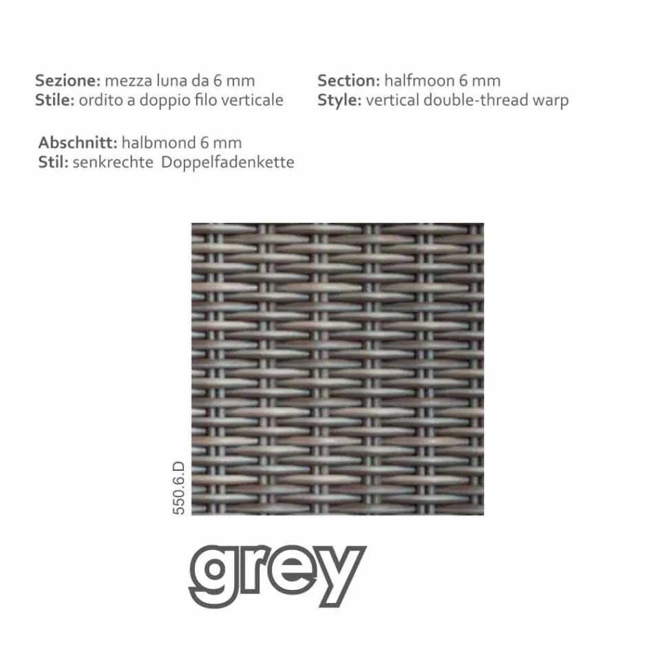 Fauteuil met de hand geweven tuinontwerp Elsa Viadurini