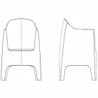 Stevig door Vondom design fauteuil in polypropyleen Viadurini