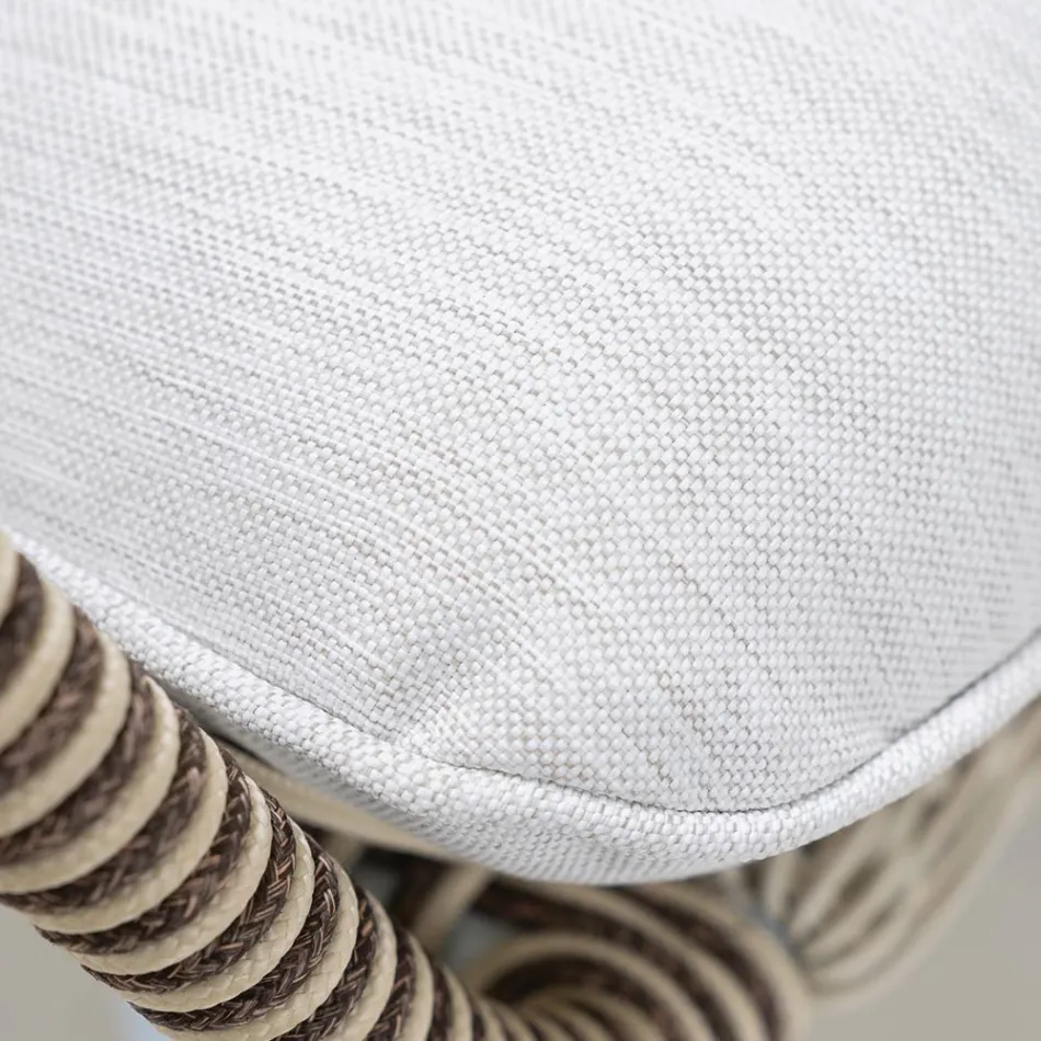 Tuinfauteuil van aluminium en touwweefsel - Alcor Viadurini