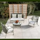 Tuinfauteuil van aluminium en touwweefsel - Asteria Viadurini