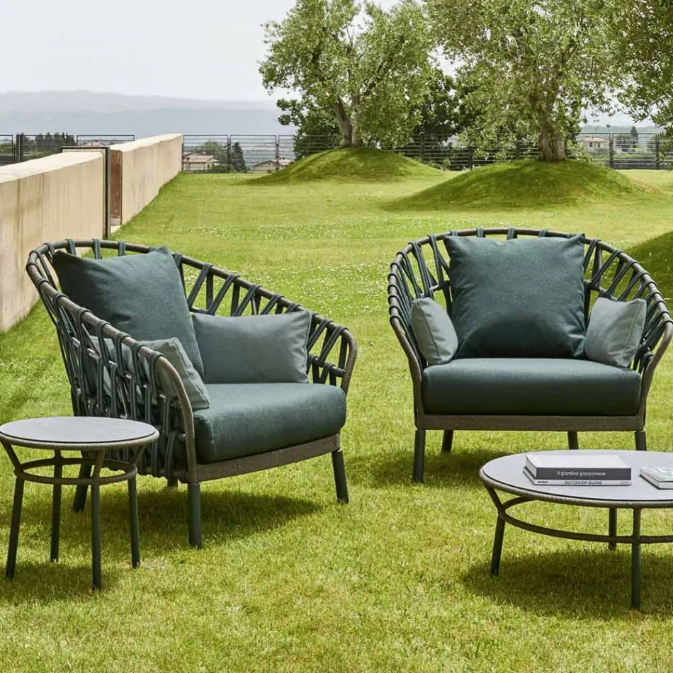 Aluminium tuinfauteuil Made in Italy - Emmacross door Varaschin Viadurini