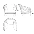 Aluminium tuinfauteuil Made in Italy - Emmacross door Varaschin Viadurini