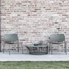 Tuinfauteuil in gelakt metaal Made in Italy 2 stuks - Synergy Viadurini