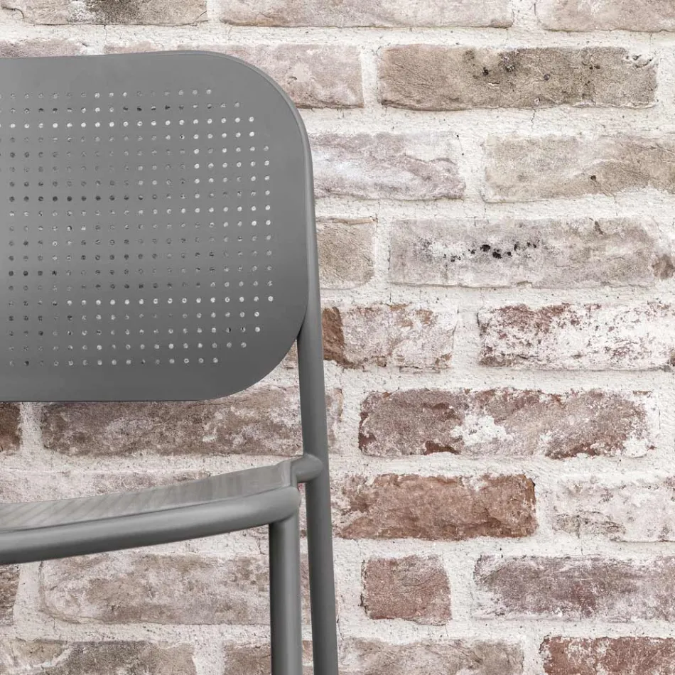 Tuinfauteuil in gelakt metaal Made in Italy 2 stuks - Synergy Viadurini