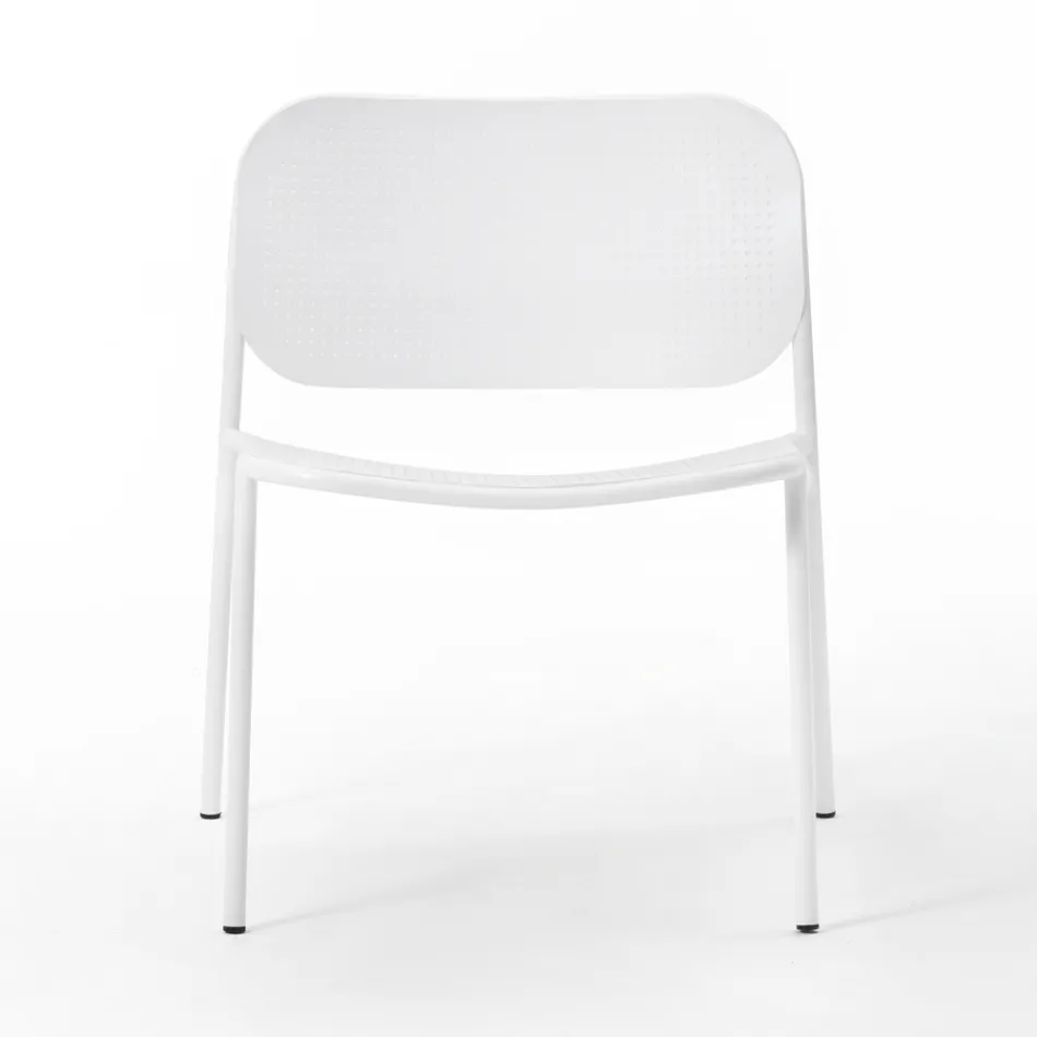 Tuinfauteuil in gelakt metaal Made in Italy 2 stuks - Synergy Viadurini