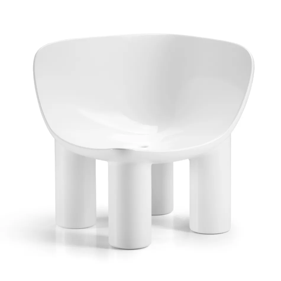 Tuinfauteuil in polyethyleen en stof gemaakt in Italië - Freccia Viadurini