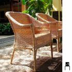 Polyethyleen Garden fauteuil met de hand geweven Tsjaad Viadurini