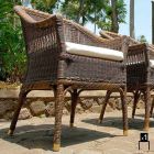 Polyethyleen Garden fauteuil met de hand geweven Tsjaad Viadurini