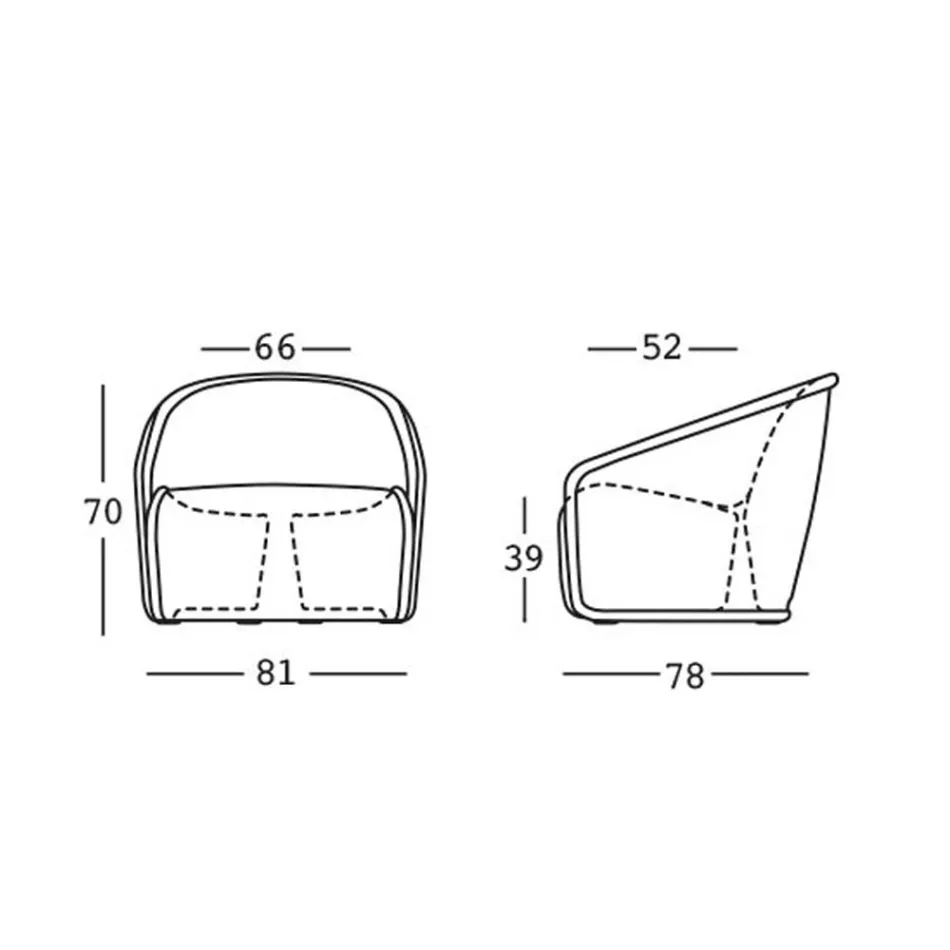 Tuinfauteuil in polyethyleen Made in Italy Modern Design - juli Viadurini