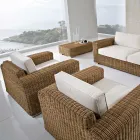 Tuinfauteuil van handgeweven polyrotan - Yoko Viadurini