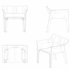 Pedrera Vondom tuinzetel in polypropyleen en glasvezel Viadurini