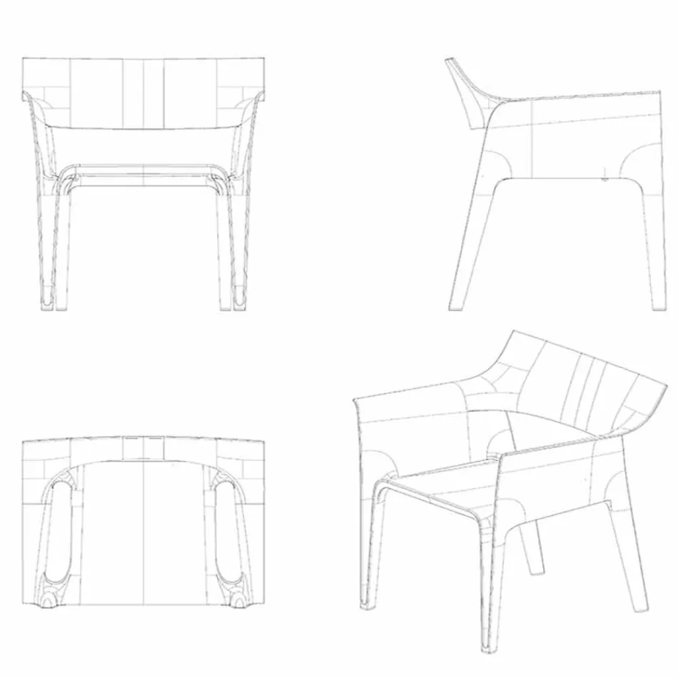 Pedrera Vondom tuinzetel in polypropyleen en glasvezel Viadurini
