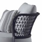 Tuinfauteuil bekleed met waterafstotend rubber met mesh-rugleuning - Orosei Viadurini