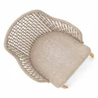 Moderne Varaschin Emma tuinfauteuil in massief iroko hout Viadurini