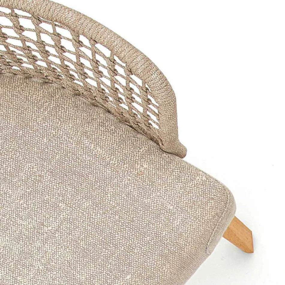 Moderne Varaschin Emma tuinfauteuil in massief iroko hout Viadurini