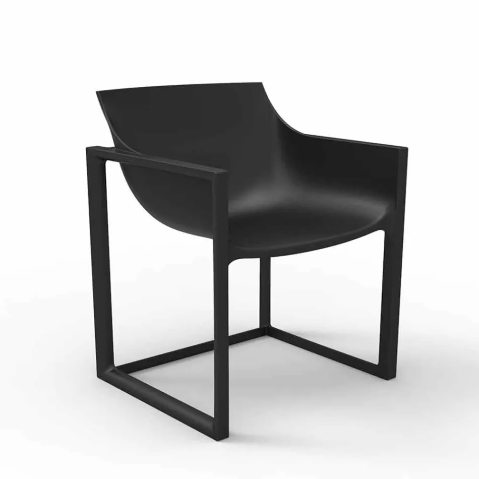 WallStreet Vondom tuinzetel, polypropyleen en glasvezel Viadurini