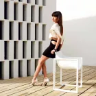 WallStreet Vondom tuinzetel, polypropyleen en glasvezel Viadurini