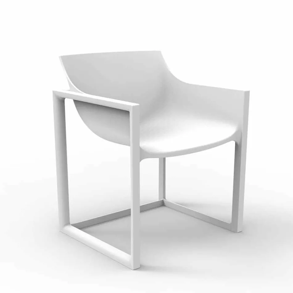 WallStreet Vondom tuinzetel, polypropyleen en glasvezel Viadurini