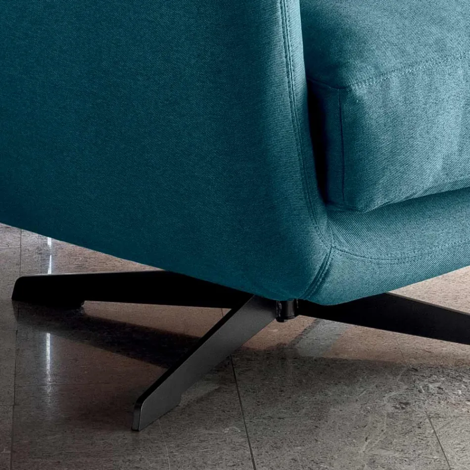 Woonkamerfauteuil met keuze uit draaibaar of vast onderstel Made in Italy - Ironisch Viadurini