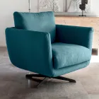 Woonkamerfauteuil met keuze uit draaibaar of vast onderstel Made in Italy - Ironisch Viadurini
