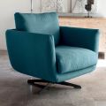Woonkamerfauteuil met keuze uit draaibaar of vast onderstel Made in Italy - Ironisch