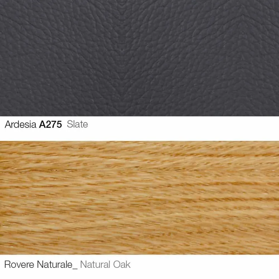 Woonkamer fauteuil met voetsteun in leer en hout Made in Italy - Butterfly Viadurini