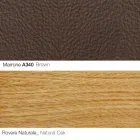 Woonkamer fauteuil met voetsteun in leer en hout Made in Italy - Butterfly Viadurini