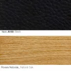 Woonkamer fauteuil met voetsteun in leer en hout Made in Italy - Butterfly Viadurini