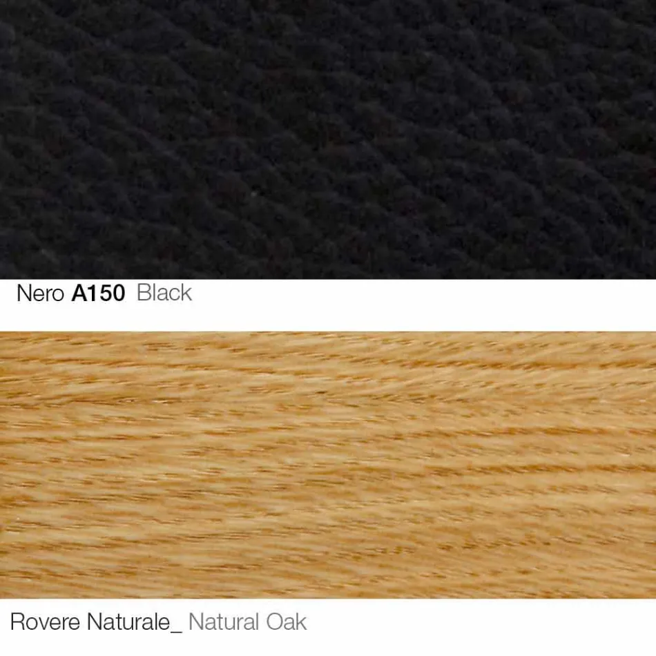 Woonkamer fauteuil met voetsteun in leer en hout Made in Italy - Butterfly Viadurini