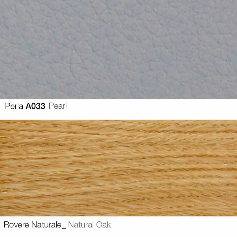 Woonkamer fauteuil met voetsteun in leer en hout Made in Italy - Butterfly Viadurini